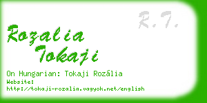 rozalia tokaji business card